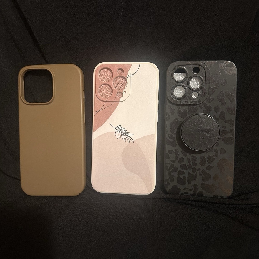 Lot of 3 iPhone 13 Pro Cases – Silicone & Printed.